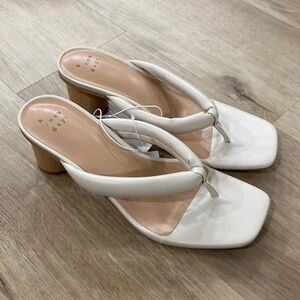 A New Day White Block Heel Sandals